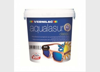 Συντηρητικό Ξύλου Νερού Aqualasur 750ml Vernilac 606 Μαόνι