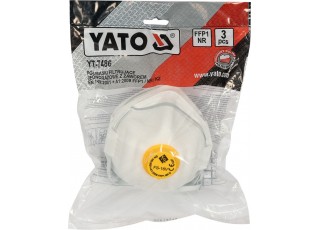 Μάσκες Μίας Χρήσεως με Βαλβίδα Σετ 3τμχ FFP1 NR Yato YT-7486
