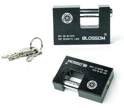 Λουκέτο Τάκος Ατσάλινος 75mm BLOSSOM Black Powder Blister 